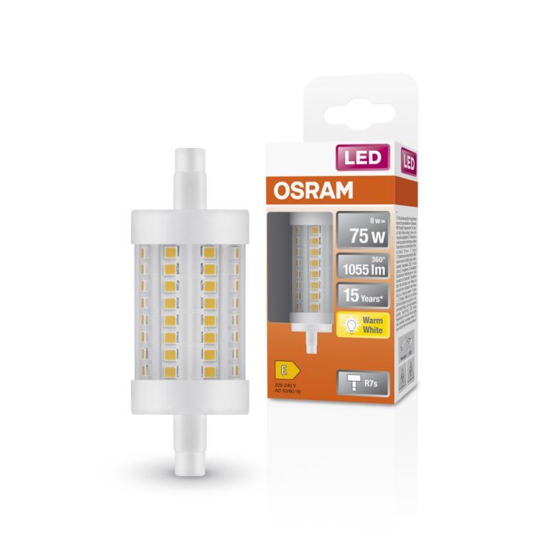 OSRAM LED Stablampe STAR LINE R7s 78 mm 8W wie 75W warmweißes Licht